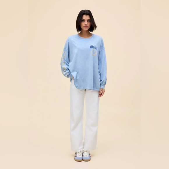 NWT DAYDREAMER NIRVANA 1993 TOUR TEE, ONE SIZE, POWDER ACID WASH - Picture 6 of 7